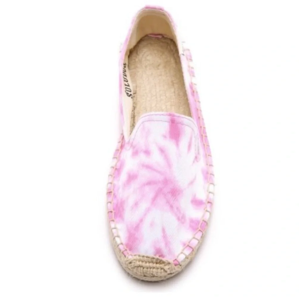Soludos size 9 pink tie dye slip on espadrilles